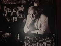 Ronnie Scott  A picture of Ronnie Scott at the jazz club. Several photos of Bill Evans were also hanging on the wall.