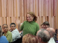 Debby is Recognized  Audience recognizes Debby Evans who shared personal insights throughout the film