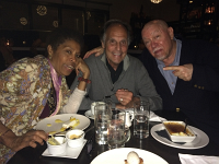 Dinner with Bill Zavatsky  Bruce with his wife and Bill Zavatsky who provided great insights throughout the film