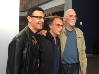 Zia Bruce and Edward  Bruce with jazz broadcaster Zia Tammami and artist Edward Pramuk. Many thanks to these two guys for promoting the film - Zia on the radio and Ed with his art work.