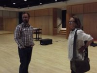 Planning the Event  Noah Bloom, Programming Manager for the School meets with Debby Evans late Friday to plan the event