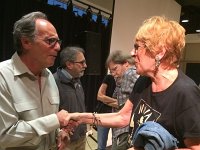 Very Appreciative Crowd  Almost everyone who attended stayed after the film to greet and thank Bruce Spiegel